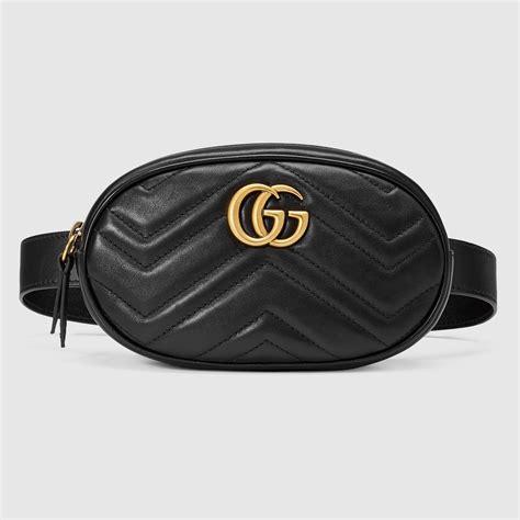 marupio gucci nnero in pelle|Marsupio GG Marmont matelassé .